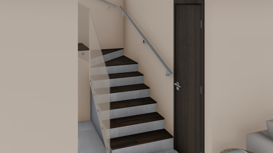 Render de escalera