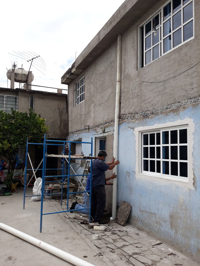 Reparación de bajada de aguas pluviales