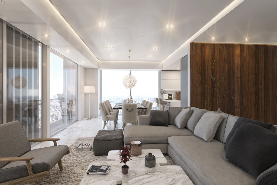 sala de estar departamento a