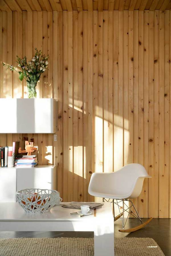 Sala casa prefabricada de madera