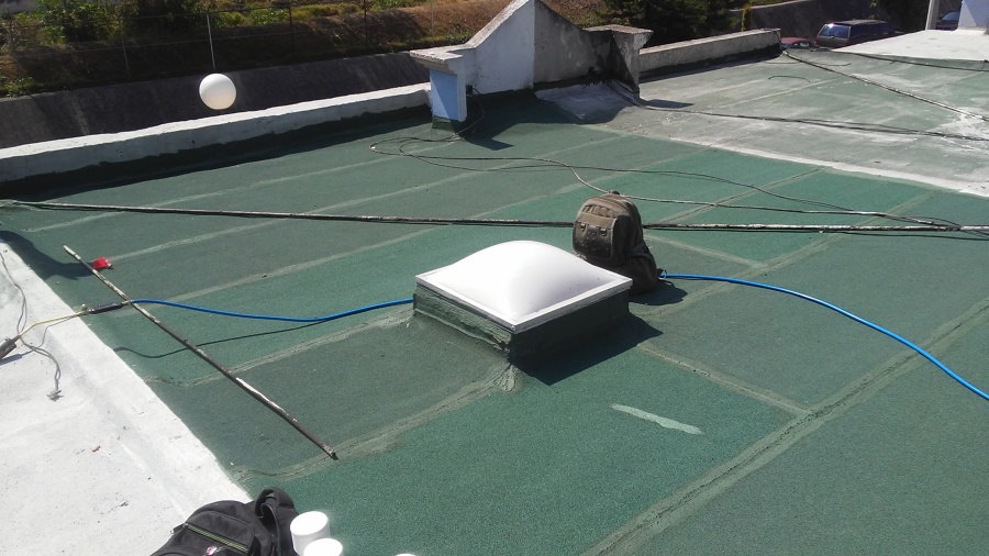 Sellado de juntas con impermeabilizante de acrilico 