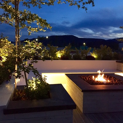 Chimenea a base de instalacion de gas.