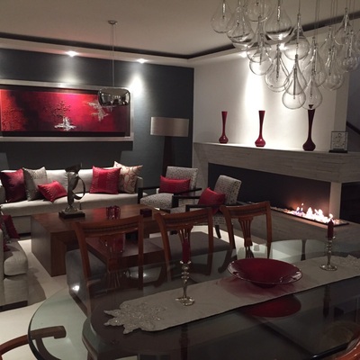 Chimenea a base de instalacion de gas.