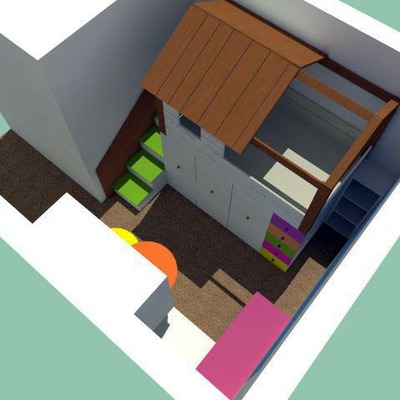 Proyecto de Habitación para niña 5 años .