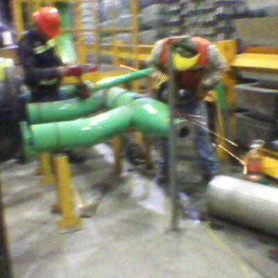 interconexion de linea de 12" x 8" cabezal de bombas de acero inoxidable