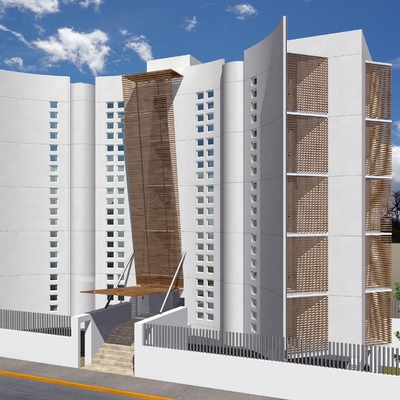 Proyecto arquitectonico de edificio 10 departamentos
