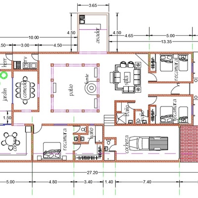 CASA TIPO HACIENDA, ESTILO ANTIGUO