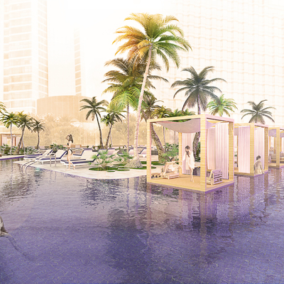 Terraza en el Grand Hyatt de Jakarta