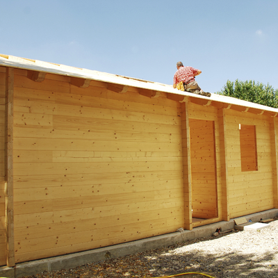 Vivienda de madera en Pamplona