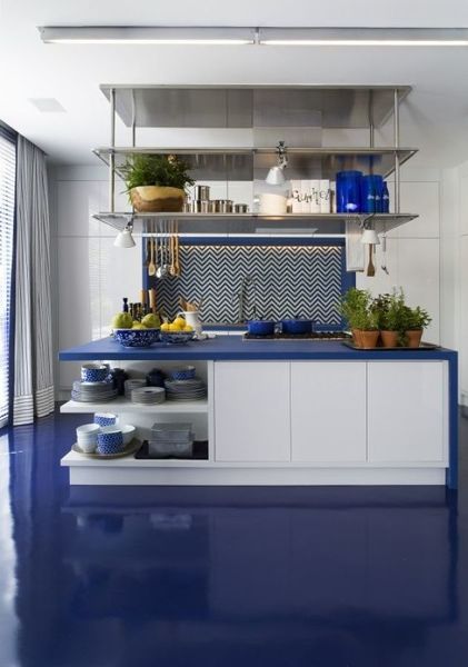 Cocina azul